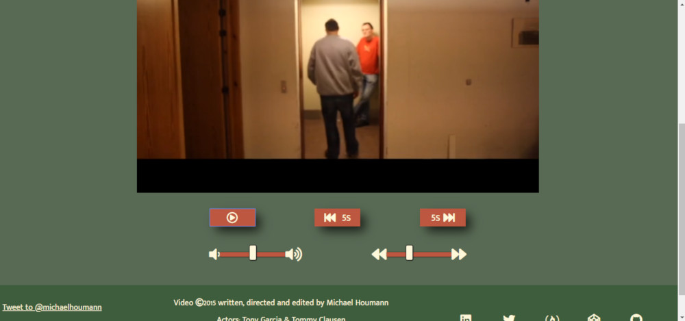 Screenshot of Costum Video Player page