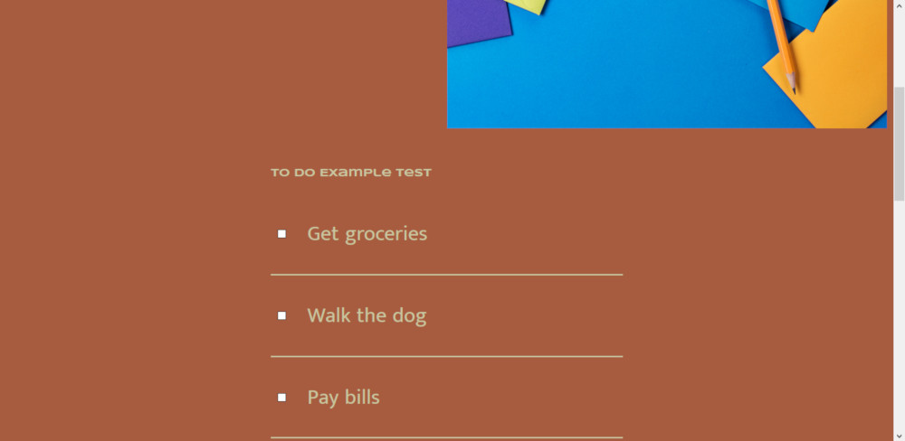 Screenshot of Checkbox checked all  page