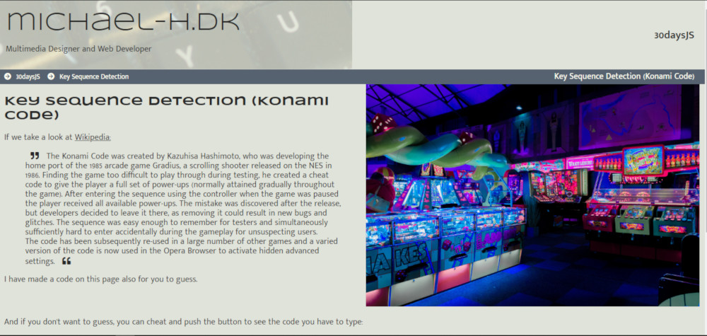 Screenshot of Key Code Detection page
