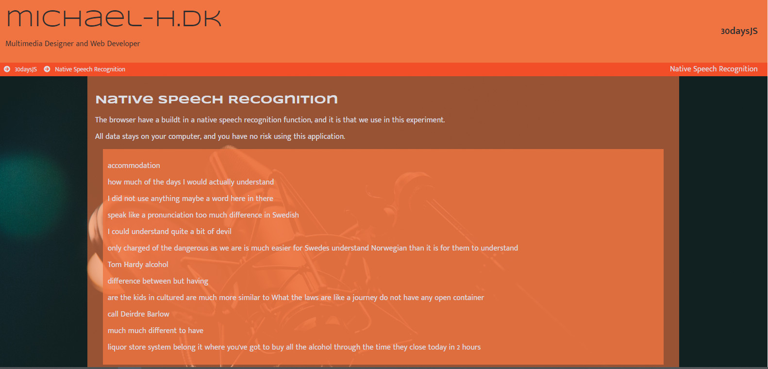 Screenshot of project 20